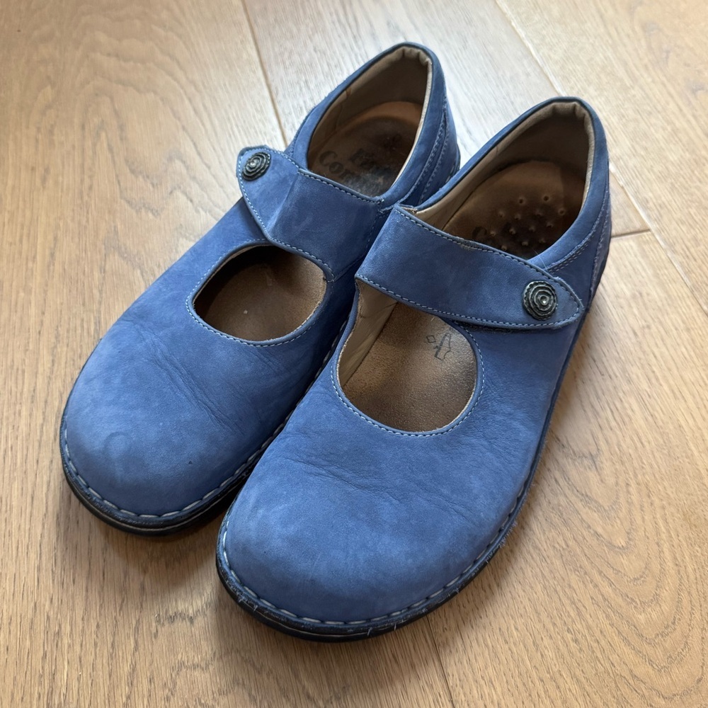 Finn Comfort Laval Mary Jane - Blue Nappa Leather - Size 40 (9 - 9.5) - EUC - Picture 2 of 8